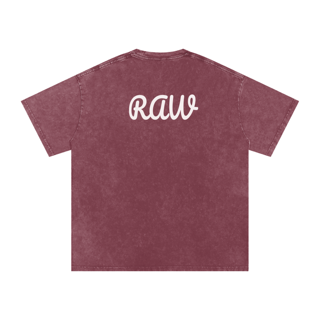 Snow Washed Oversized Cotton T-Shirt