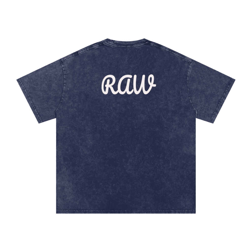 Snow Washed Oversized Cotton T-Shirt