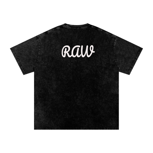 Snow Washed Oversized Cotton T-Shirt
