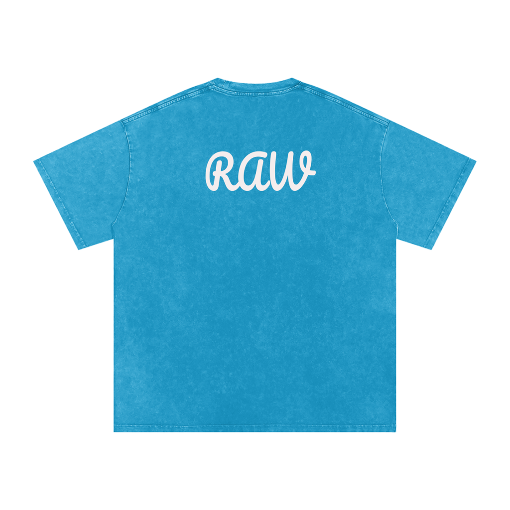 Snow Washed Oversized Cotton T-Shirt