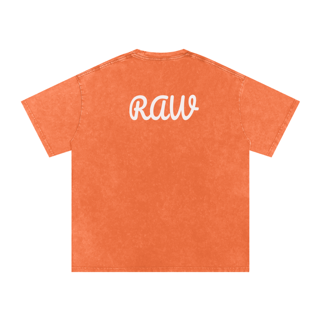 Snow Washed Oversized Cotton T-Shirt